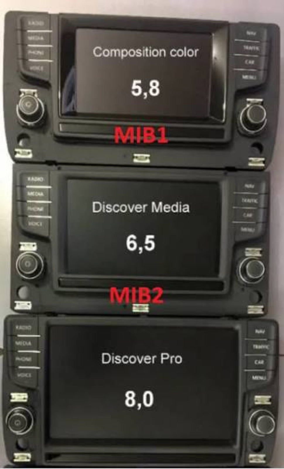 Volkswagen RNS 510 and MIB head units