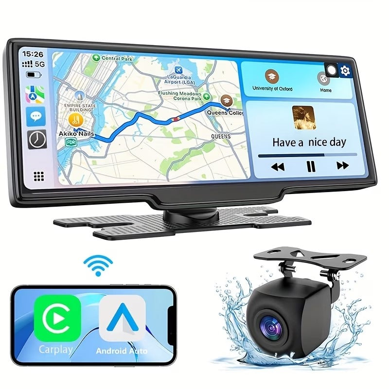 Apple CarPlay app grid on a car screen